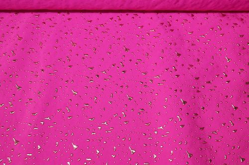 Taft Stoff pink Tupfen gold